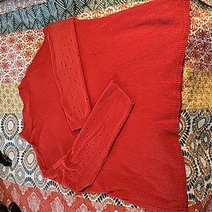 Anthropologie Moth burnt orange sweater size xl